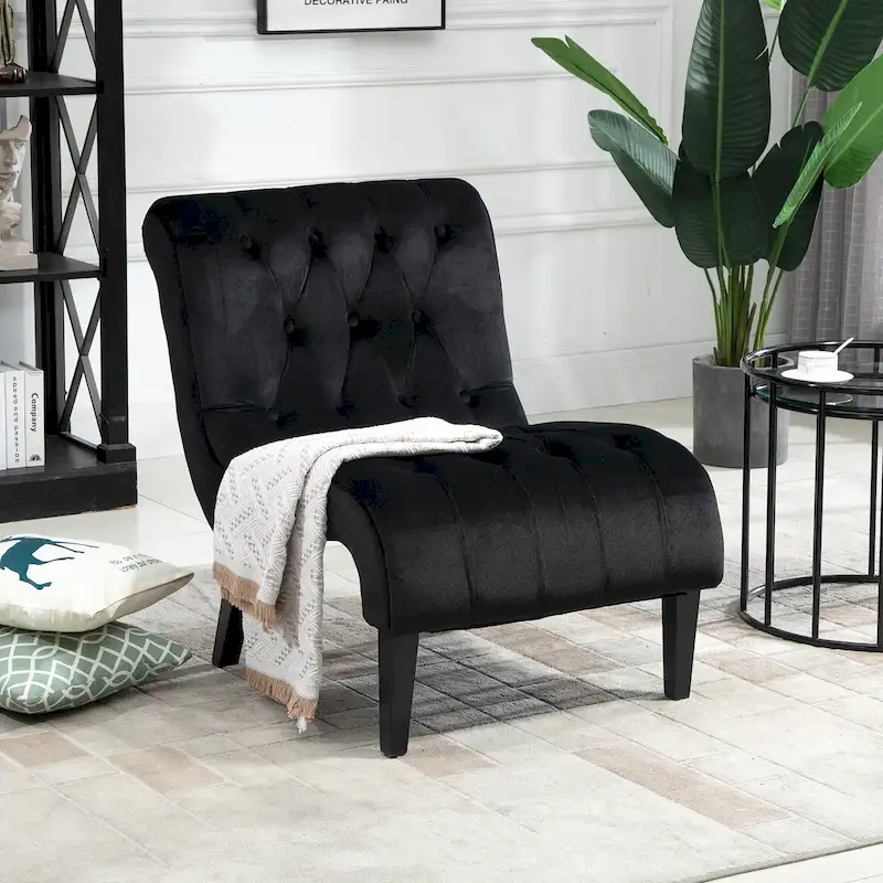 Armless Accent Upholstered Lounge Chair
