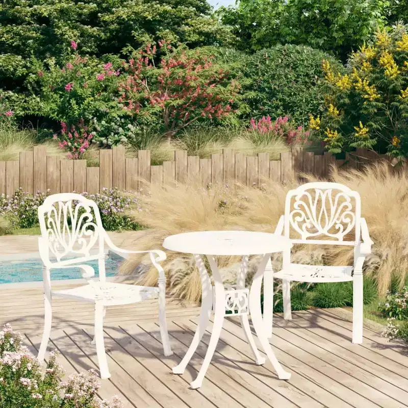 vidaXL Bistro Set Cast Aluminum Durable Bistro Set Round