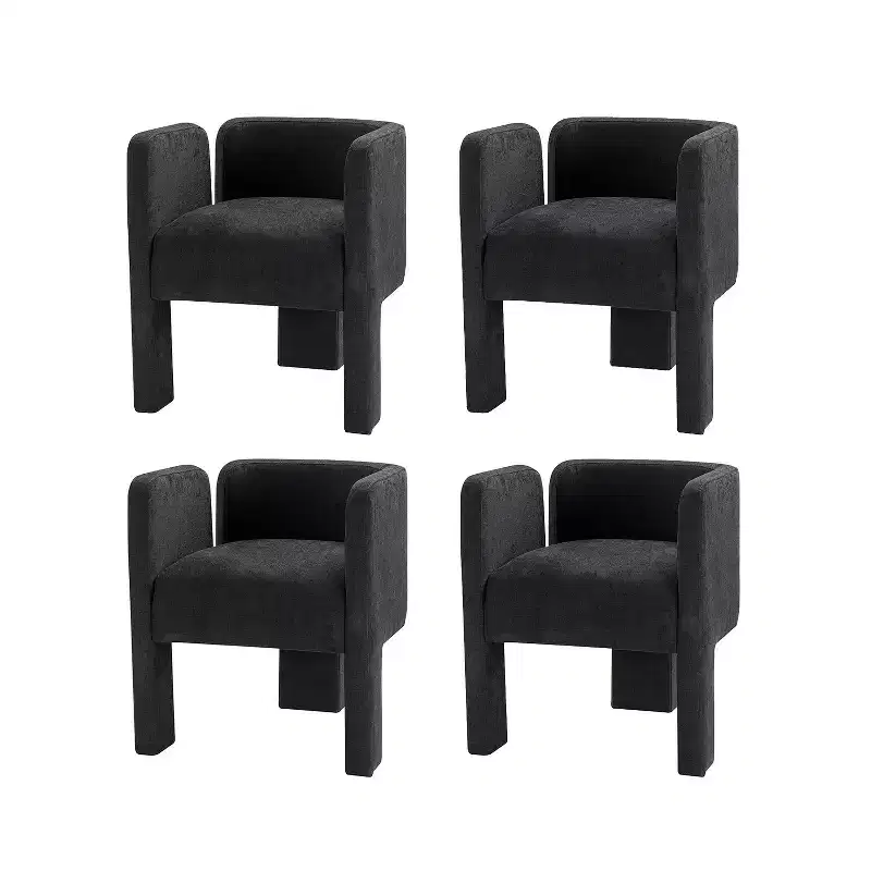 Elias Dining Chair with Three-legged Design Set of 4 ART OF LIVING DESIGNS