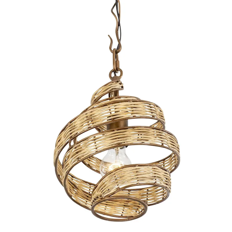 Flow Hand-Crafted Recycled Steel 1-Light Mini Pendant