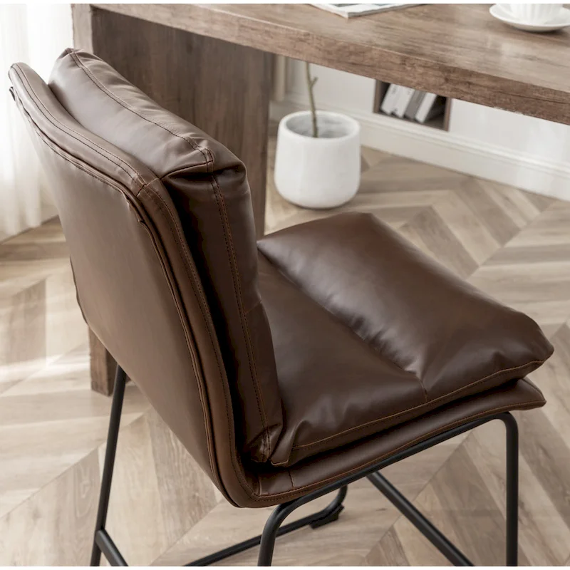 Milos Upholstered 26-inch Counter Height Stools, Set of 2