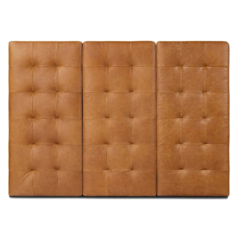 Poly and Bark Napa Leather Headboard - Full Grain Genuine Italian Leather