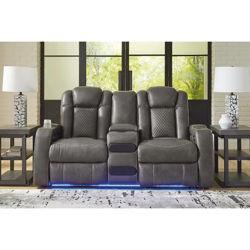 Power Reclining Loveseat with Console - 74W x 43D x 43H