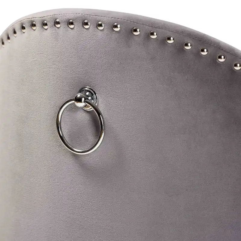 Bethel Glam and Luxe Velvet Rolling Accent Chair