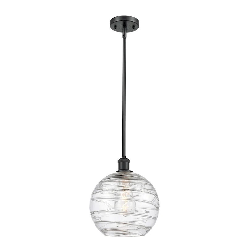 Innovations Lighting Athens Deco Swirl - 1 Light 10  Stem Hung Mini Pendant