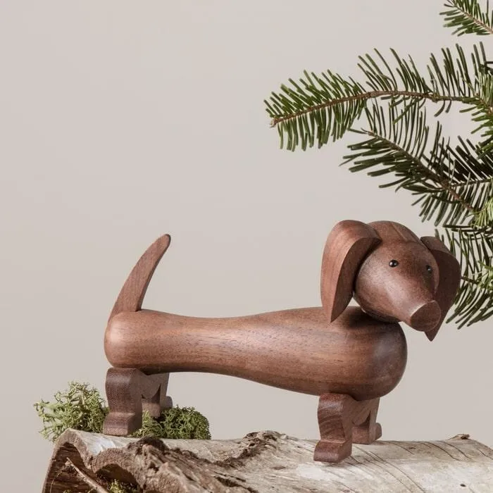 Kay Bojesen Dog, Walnut - H: 4.3