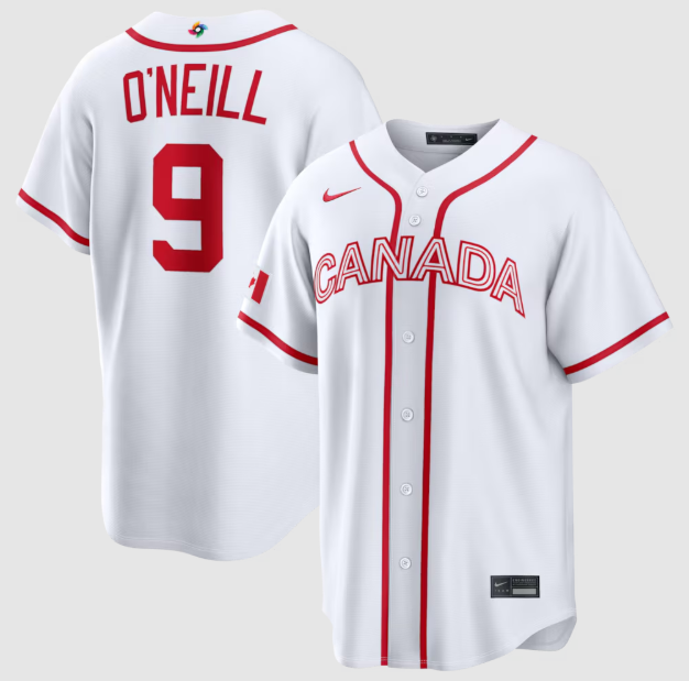 Canada Baseball Tyler O'Neill White 2026 World Baseball Classic Home Stadium Jersey