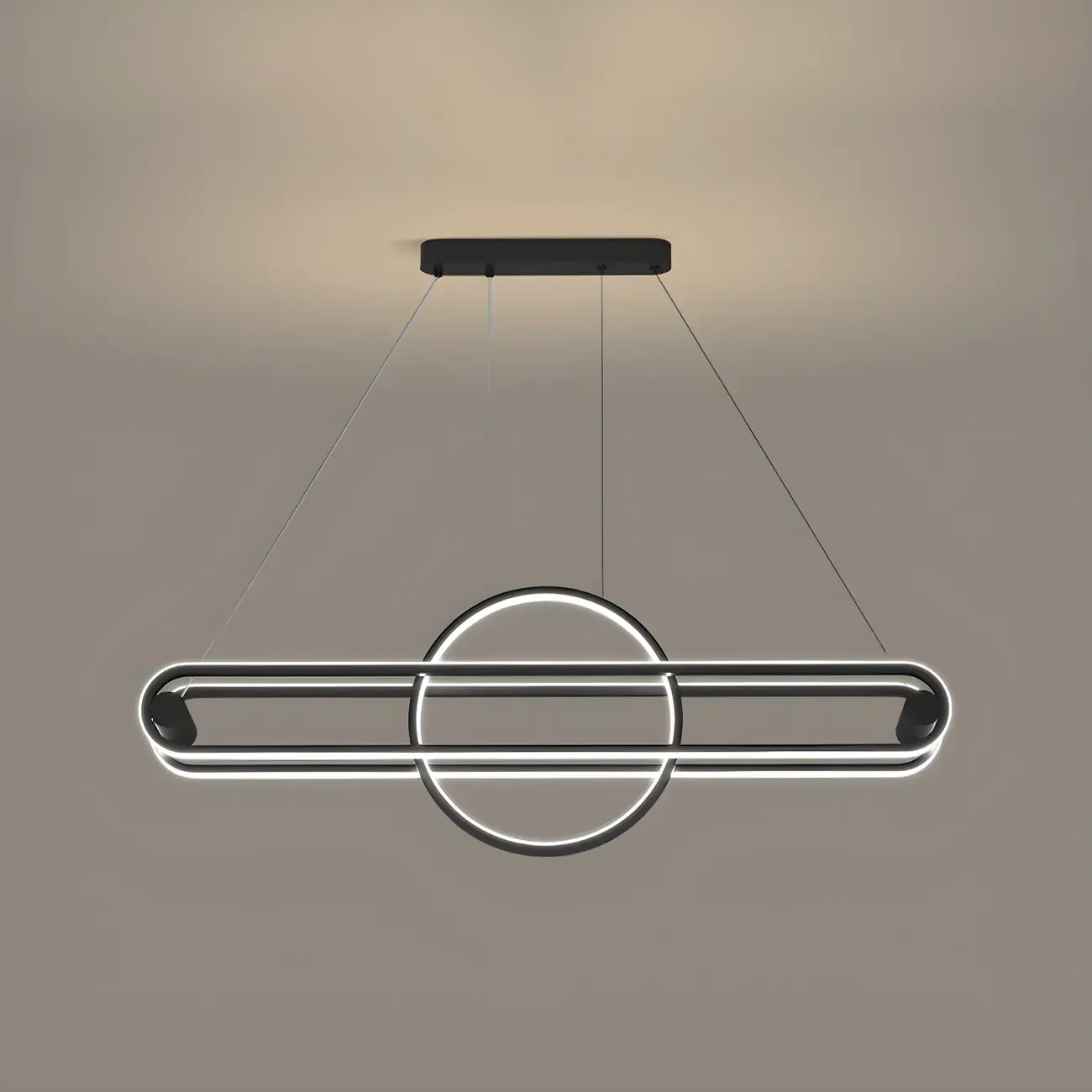 Adjustable Modern Iron Linear Pendant Light