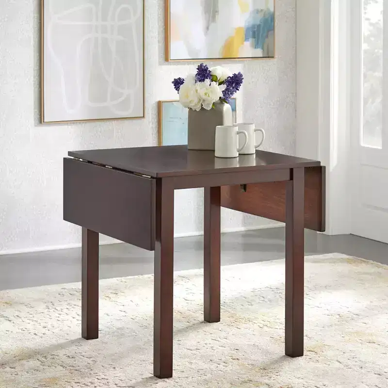 Buylateral Austin Drop Leaf Extendable Dining Table Wood/Espresso