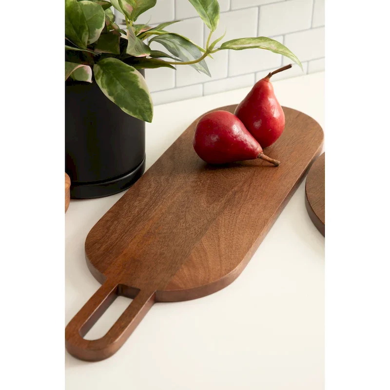 Kate and Laurel Staven 2 Piece Wood Serving Board Set