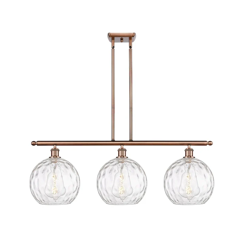 Innovations Lighting Athens Water Glass 3 Light 37  Stem Hung Island Light