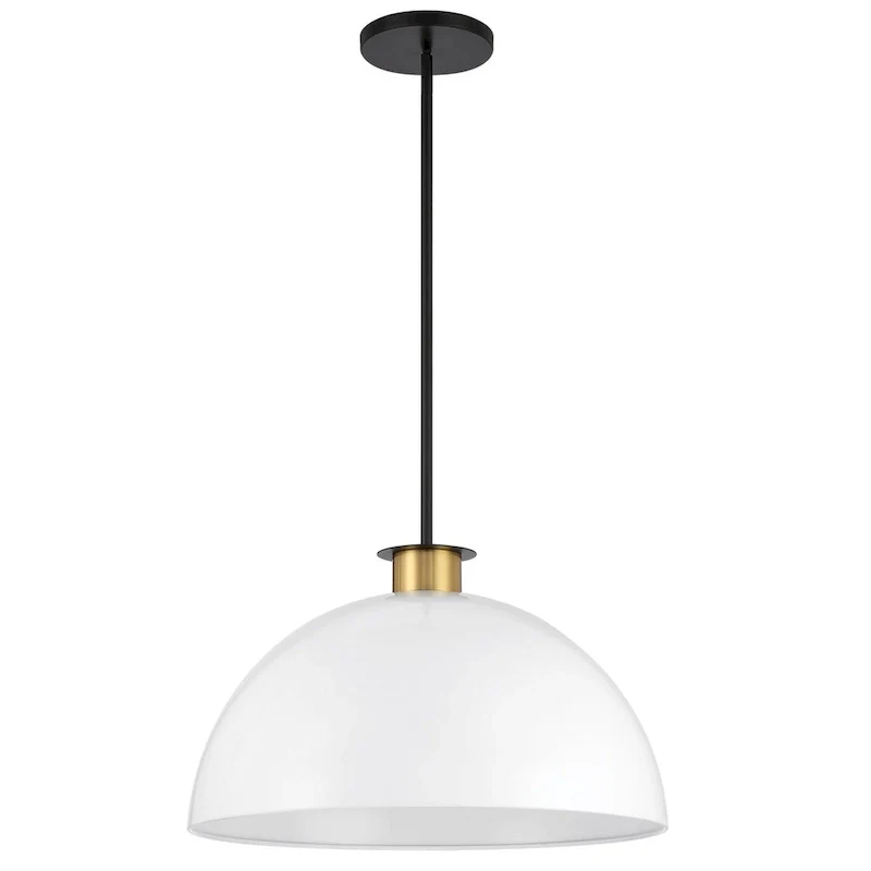 Gigi 1 Light Black & Aged Brass Pendant - 23.5 W x 14.25 H