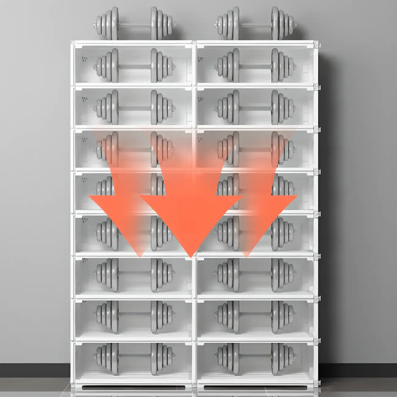 Durable Flip-up Glam Plastic Clear Shoe Boxes Stackable