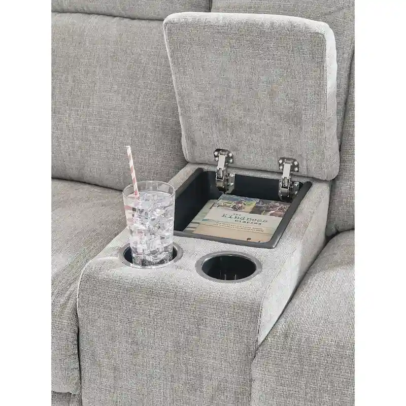 Signature Design by  Barnsana Power Reclining Loveseat with Console