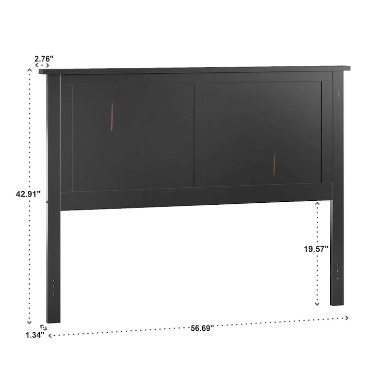 Mercer Mission Transitional Black Panel Headboard by iNSPIRE Q Classic