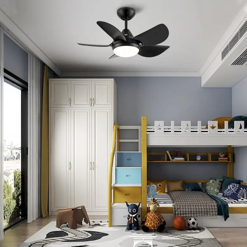Modern 30 in.Integrated LED Ceiling Fan With Matte Black Blades - 30 INCHES
