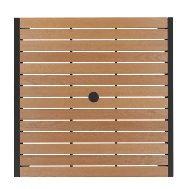 Patio Set wirh 35  Table, 2 Chairs, and Umbrella with Base - 35.25 W x 35.25 D x 29.5 H