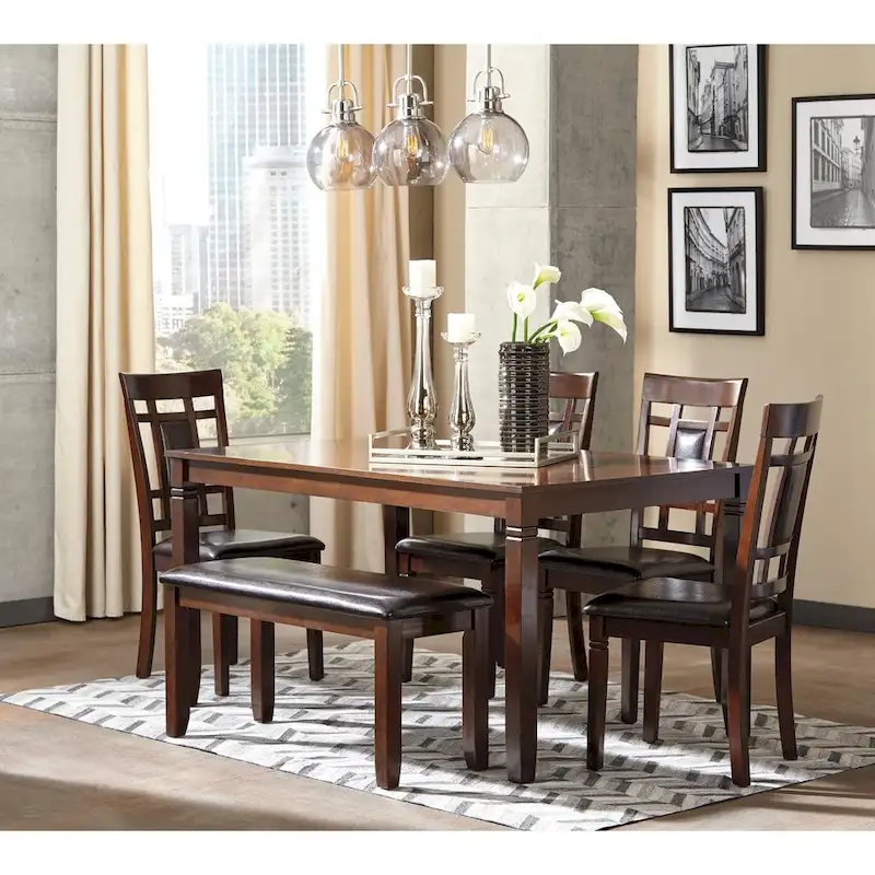 Bennox Brown 6-piece Dining Room Table Set