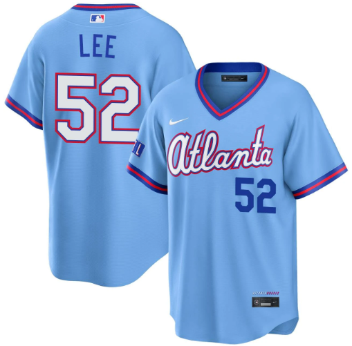 Dylan Lee Atlanta Braves Powder Blue 2026 City Connect Stadium Jersey