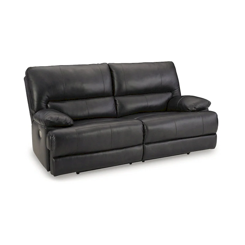 Signature Design by Ashley Mountainous Black Power Reclining Sofa - 85 W x 42 D x 42 H