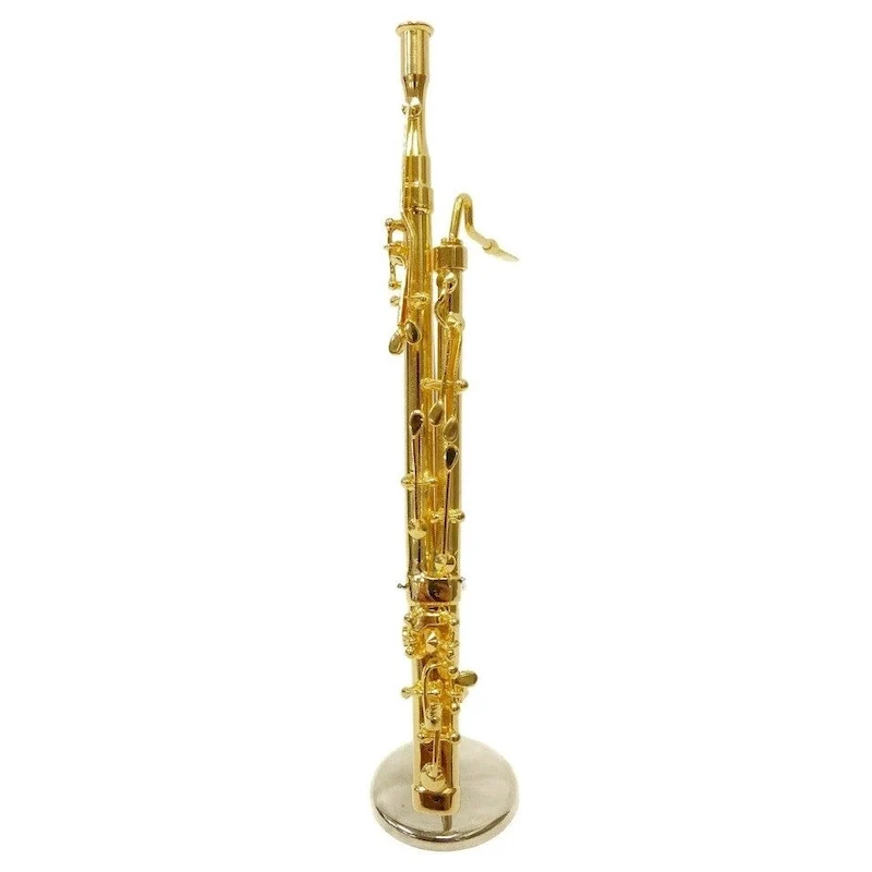 Miniature Gold ColoRed Bassoon Decoration