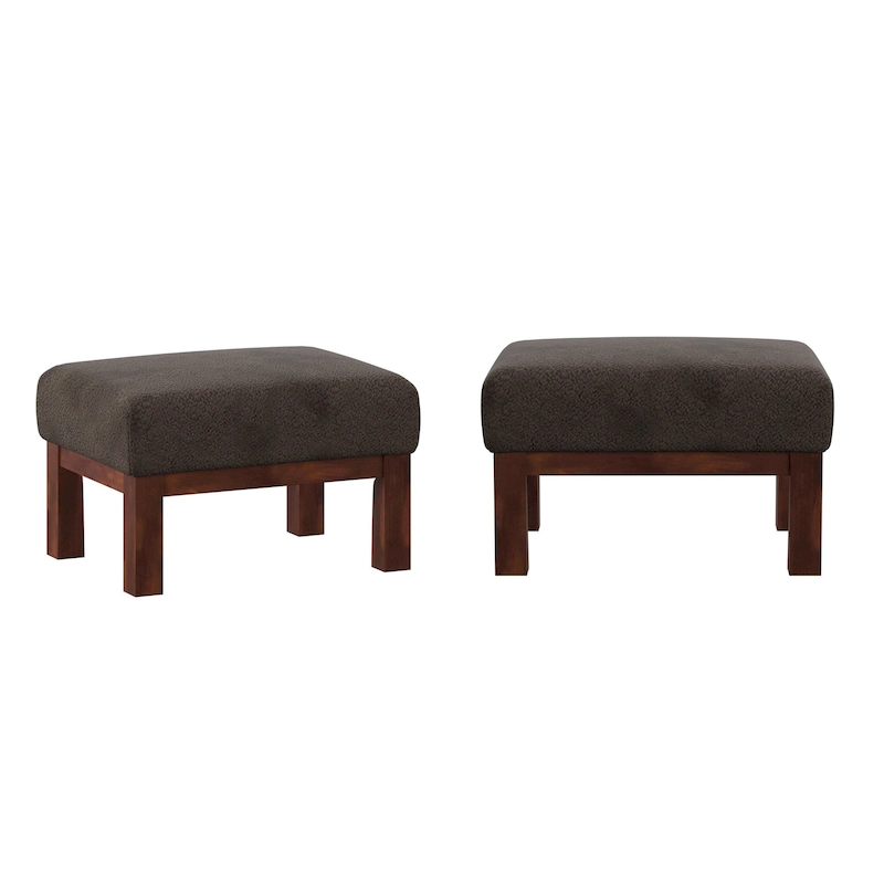 Sigulda Mission-Style Wood Ottoman