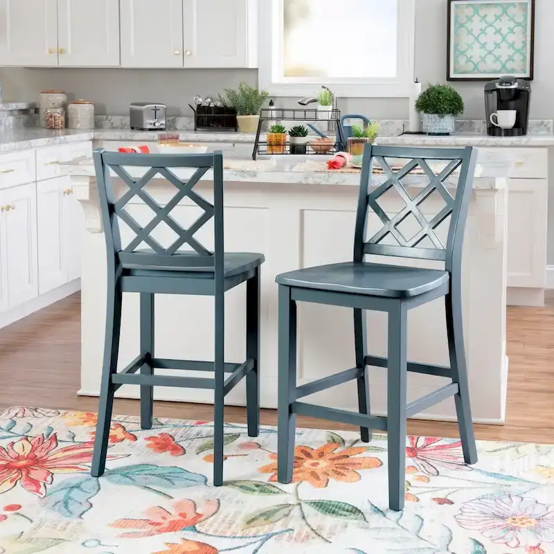 Counter Height Bar Stool with X-Back Design