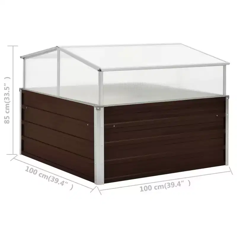vidaXL Garden Planter Weathered steel Weathering steel 39.4x39.4x30.3 in