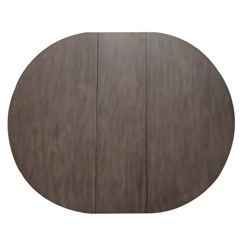 Antique White Weathered Pine 5 Piece Pedestal Table Set