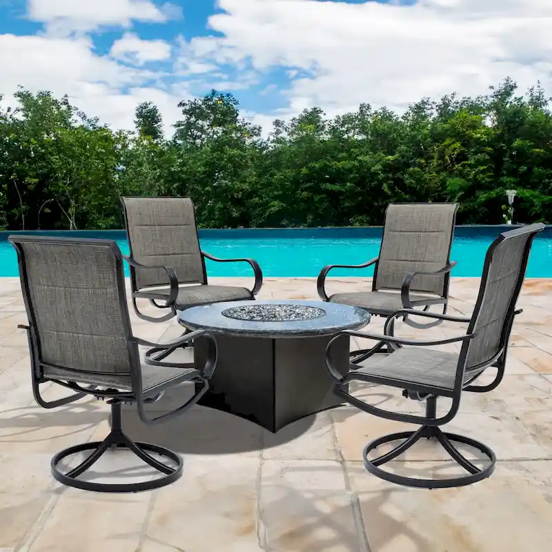 Swivel Outdoor Dining Armchair Collection (Set of 2)