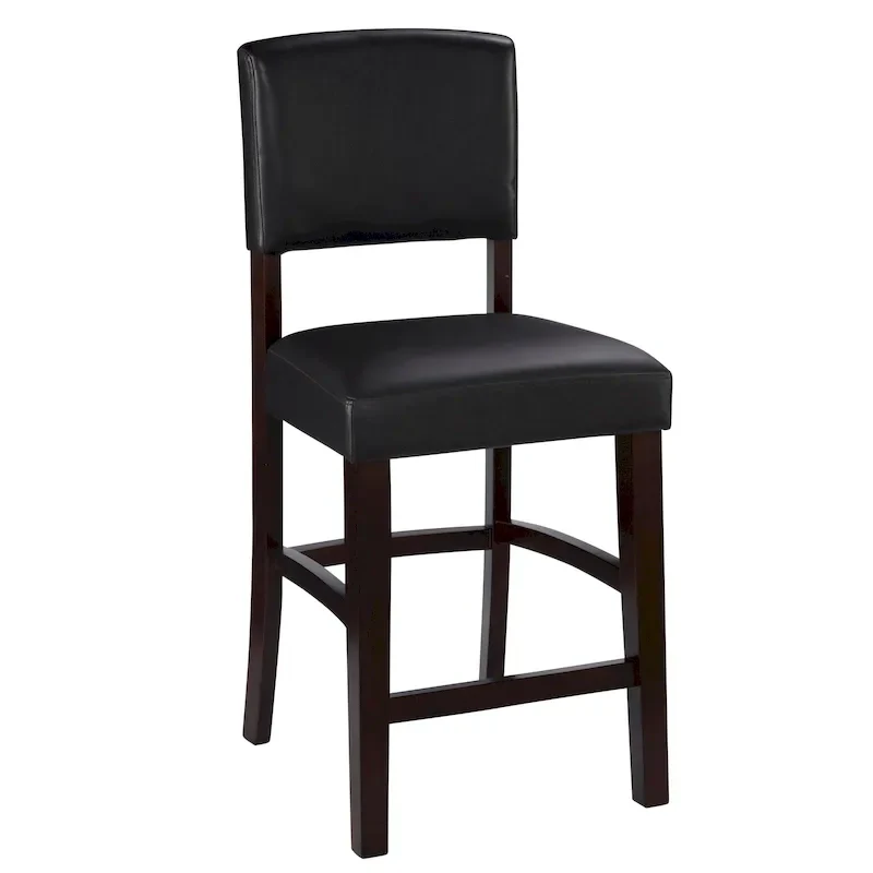 Falesti Faux Leather 24.17-inch Espresso Counter Stool