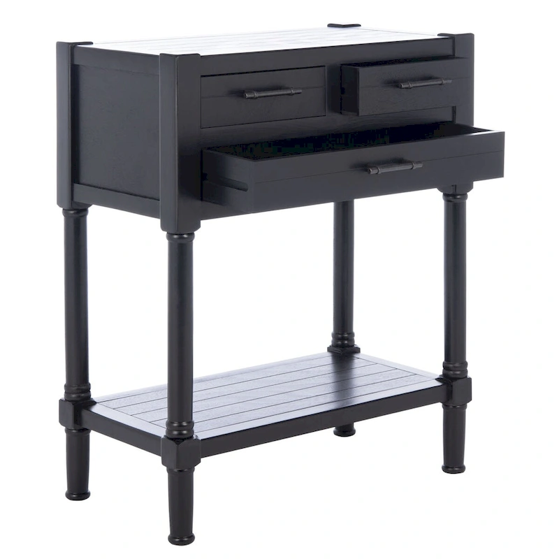 SAFAVIEH Philomene Distressed White 3-Drawer Console Table - 23.5 W x 13 L x 29.5 H - 24Wx13Dx30H