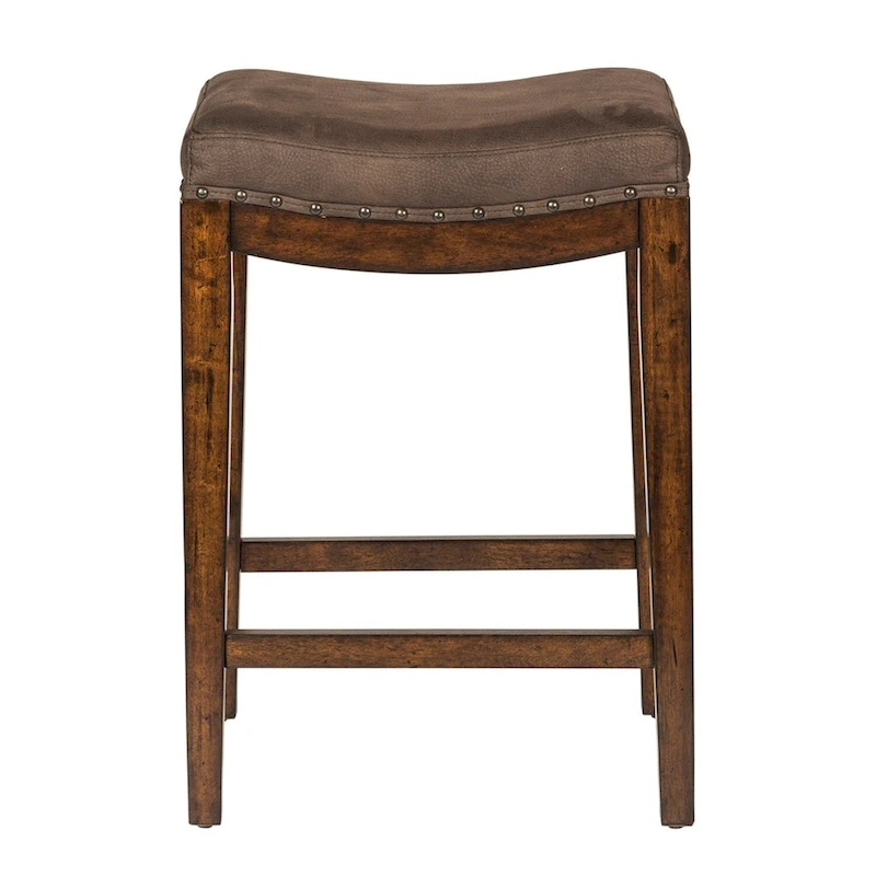 Aspen Skies Russet Brown Upholstered Console Stool (Single Stool Only)