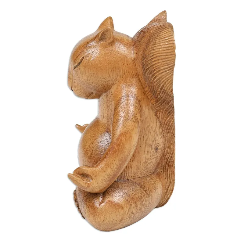 Novica Handmade Prudent Master Wood Statuette
