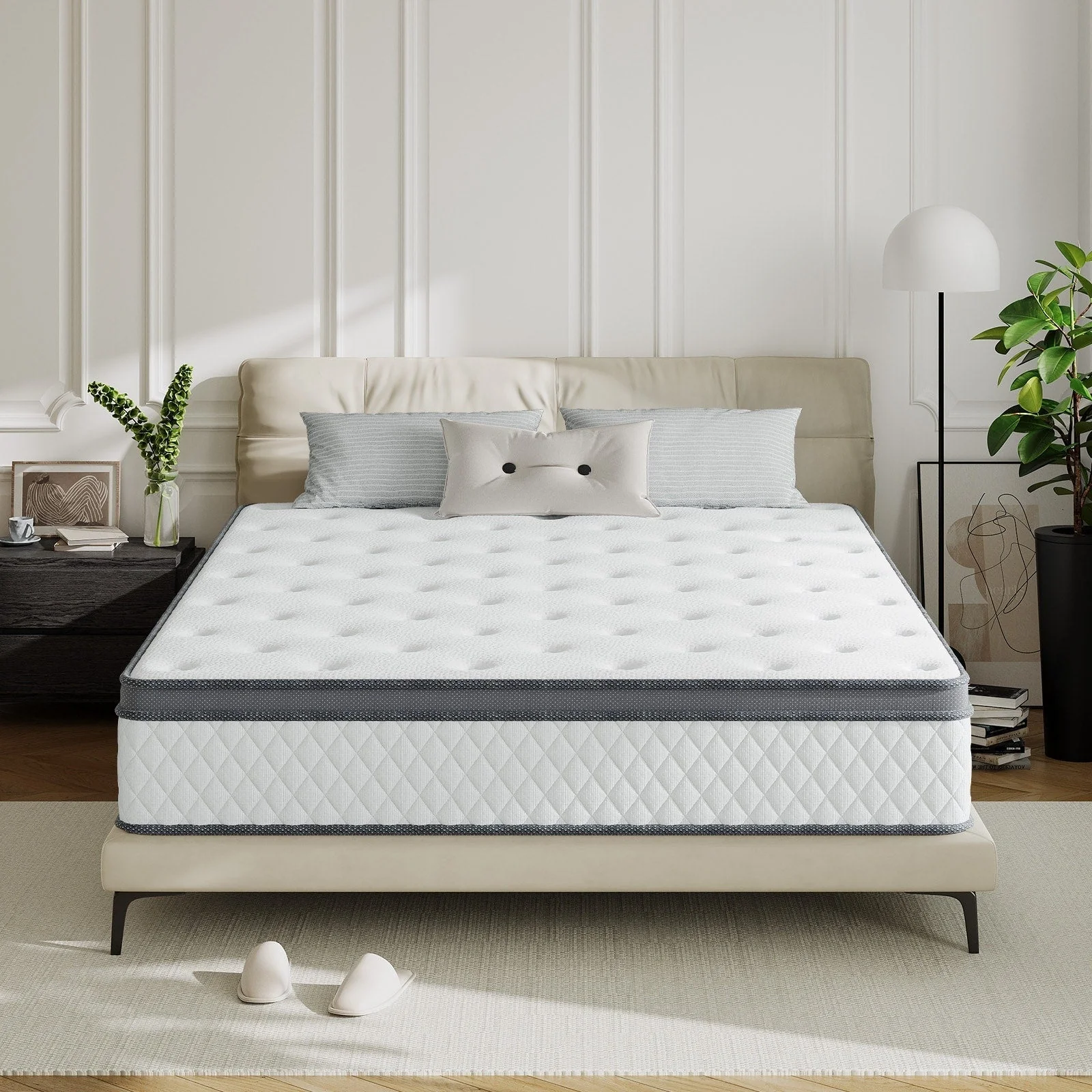 SweDrea 12 in. Medium Hybrid Memory Foam Mattress with CertiPUR-US and Oeko-TEX , Featuring Bamboo Charcoal Absorption.