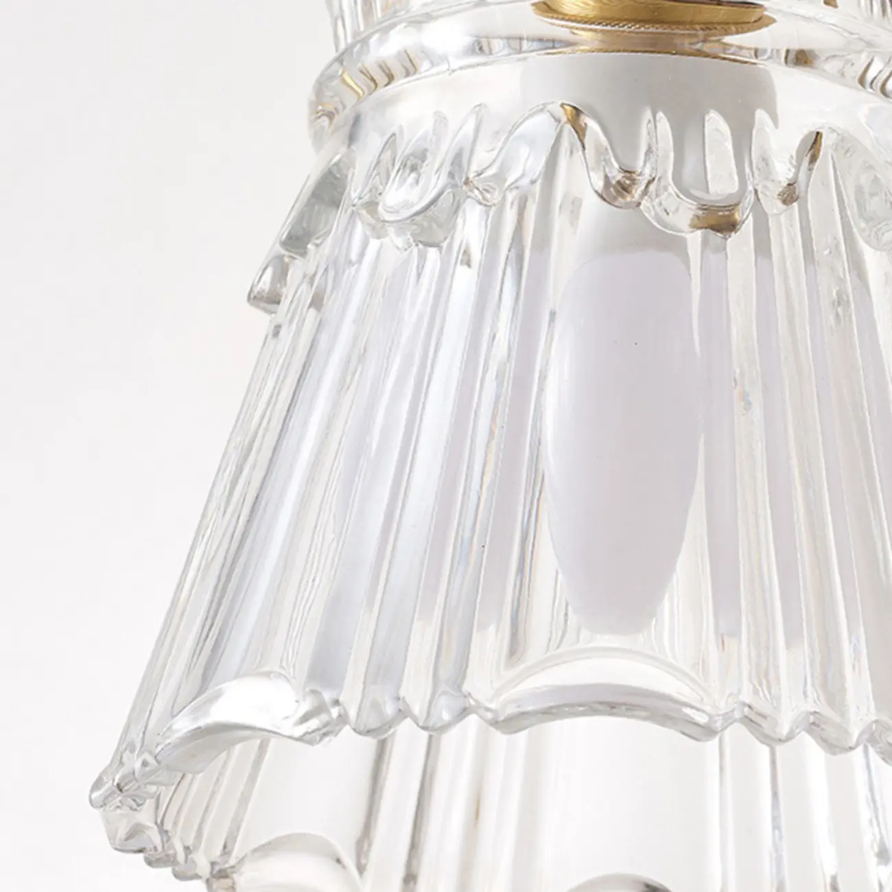 Elegant Cylinderial Gold Glass Wall Sconce