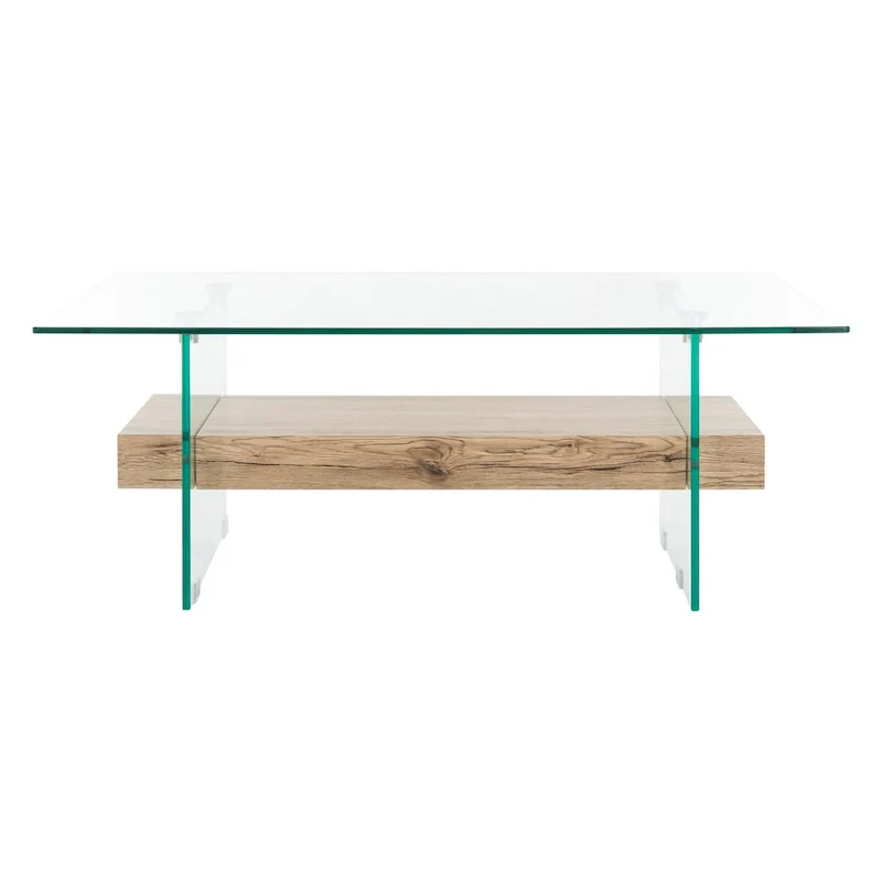 Modern Glass Coffee Table - 43.3 x 23.6 x 16.5