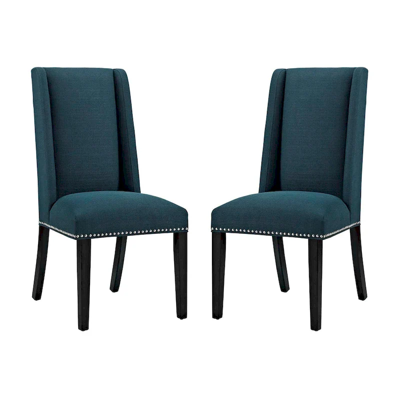 Modway Baron Fabric Upholstered Dining Chairs (Set of 2)