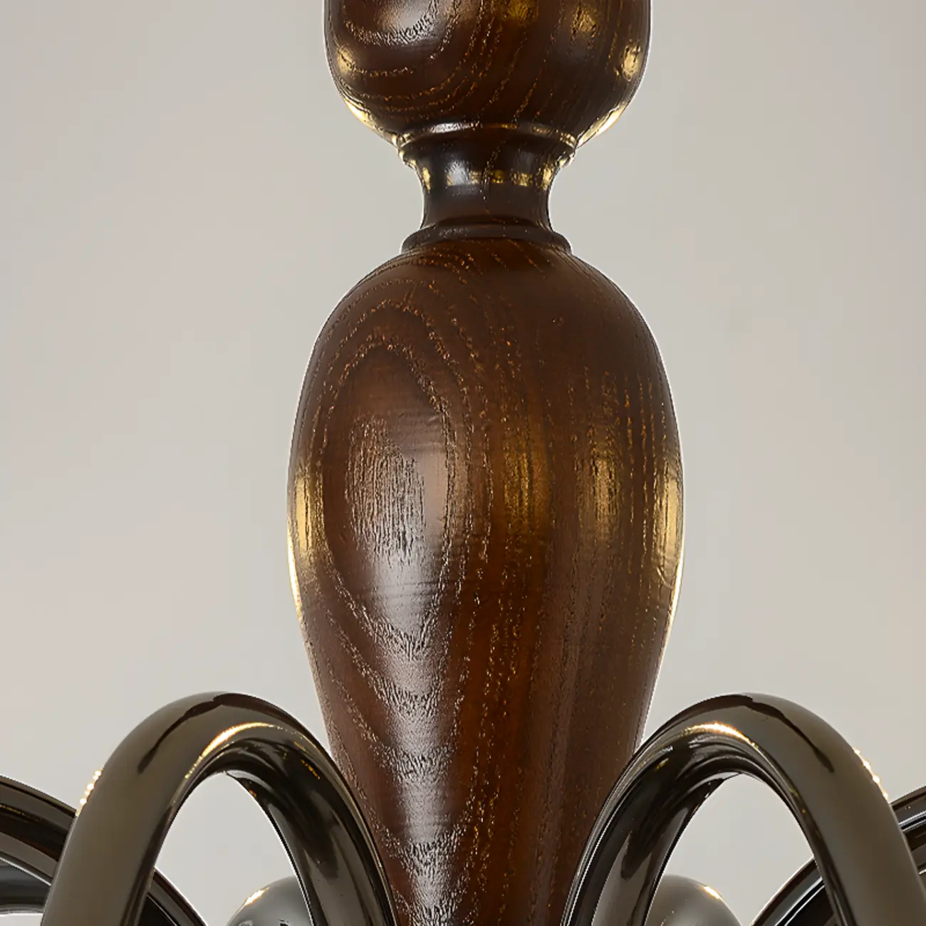 Modern Black 6/8 Light Candelabra Chandelier in Dimmable