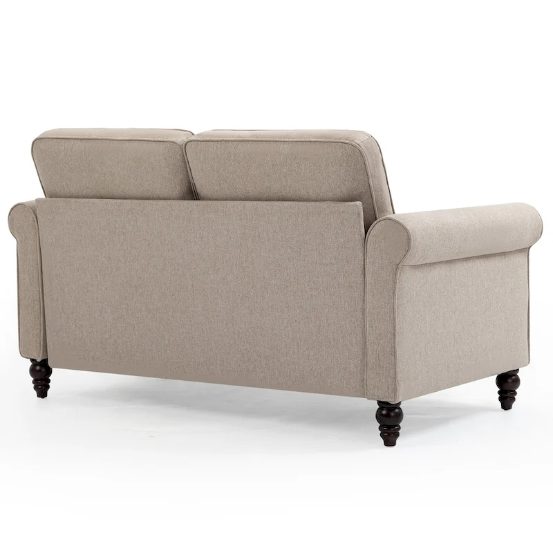 Upholstered Solid Wood Loveseat Sofa - 23.30 x 44.50 x 30.70