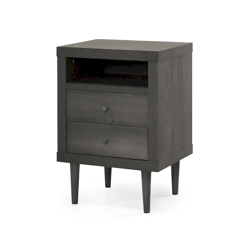 Mid-Century 2-Drawer Nightstand - Multiple Colors