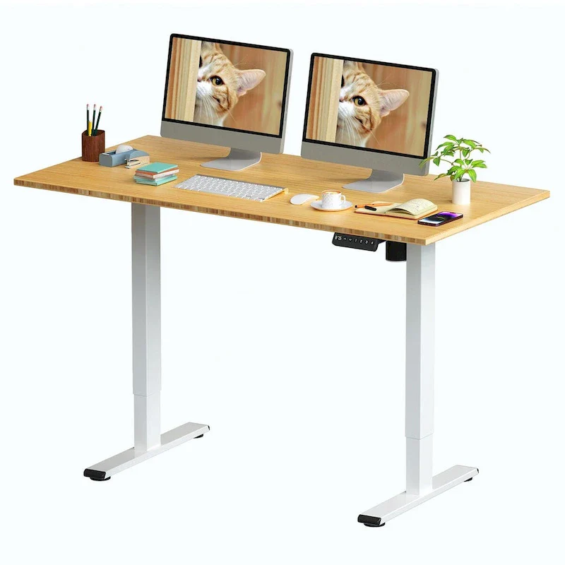 Bamboo Electric Height Adjustable Standing Desk - Single User