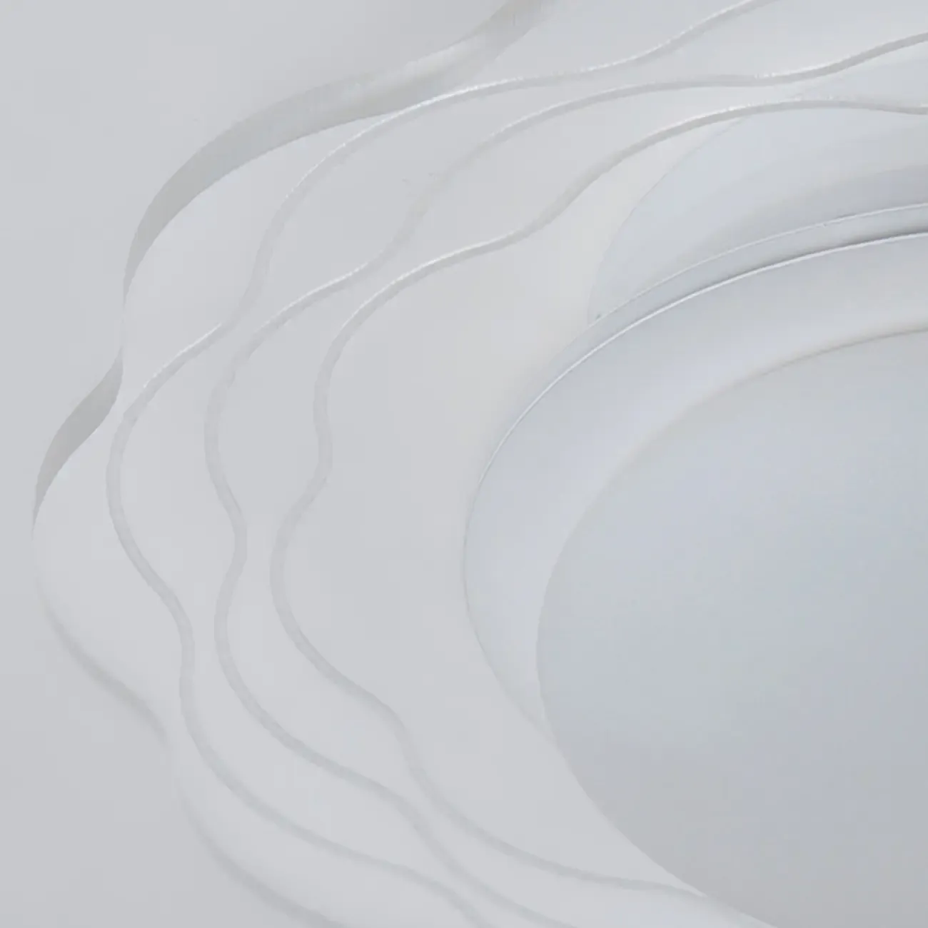 Mini White Artistic Flower Shade Flush Ceiling Light Dimmable