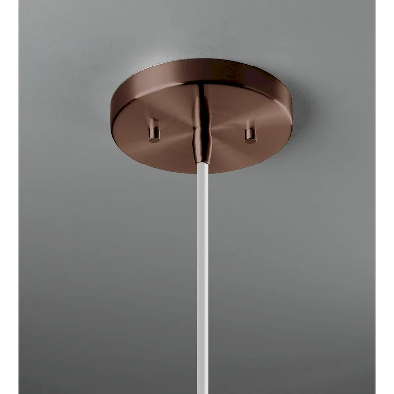 Justice Design Group Ceramic Saucer Pendant - Matte White with Champagne Gold Internal Finish