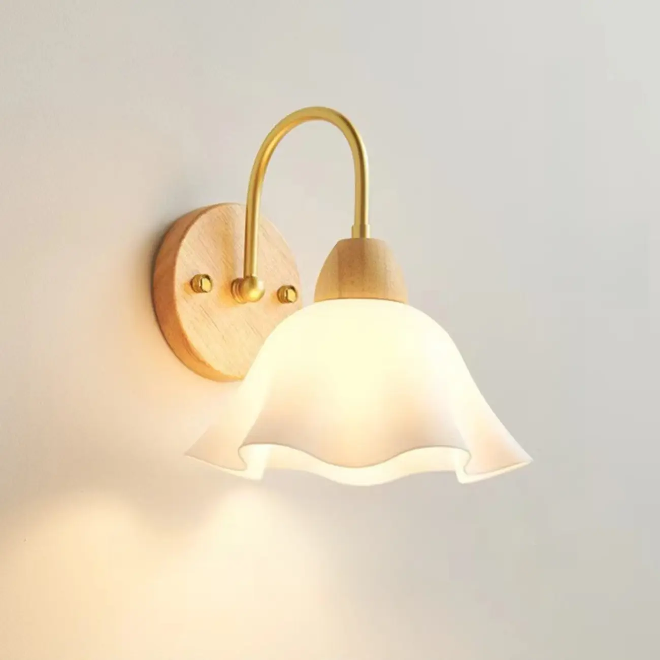 Pumpkin Acrylic Wall Sconce with Pull Switch for Bedroom