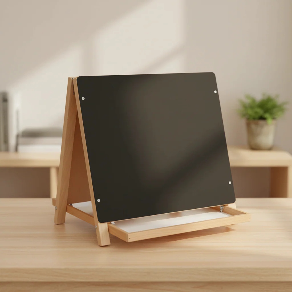 Black Double-Sided Tabletop Easel for 1 Child