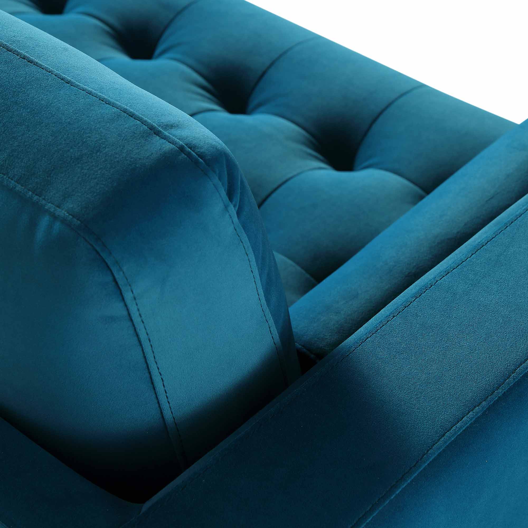 Large 3-Seater Sofa, Teal Velvet