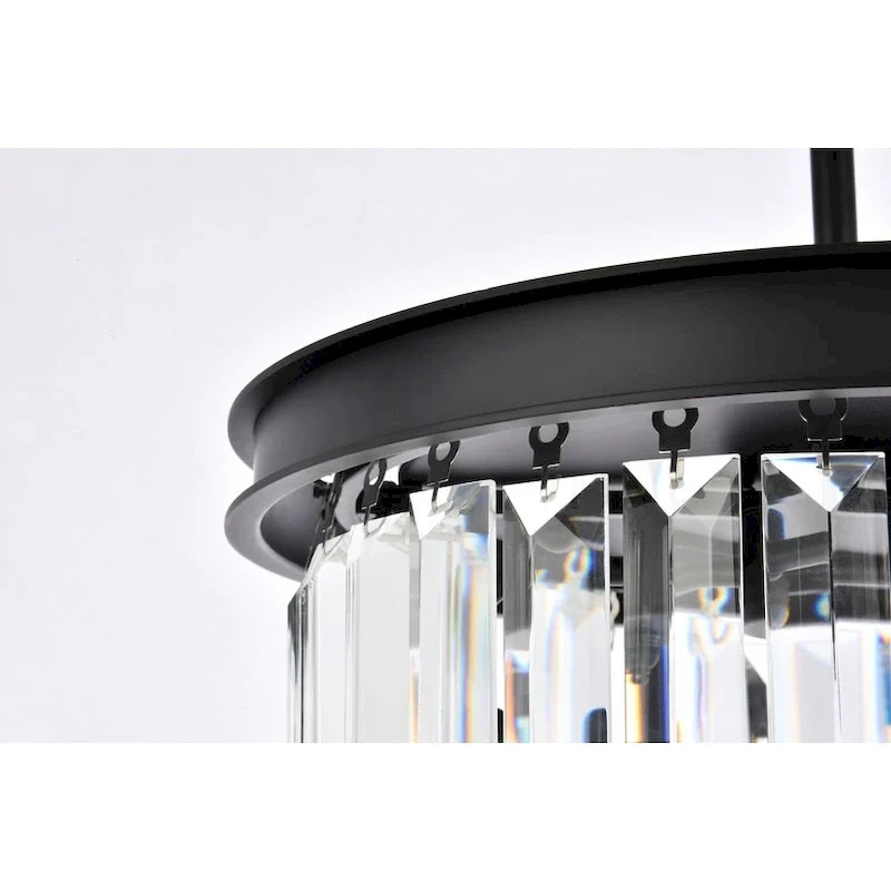 Royce Edge 3-Light Matte Black Pendant