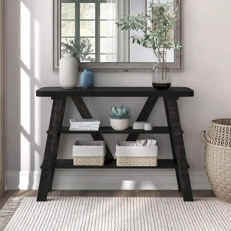 47-inch 2-Open Shelf Console Table