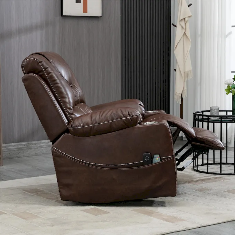 Power Lift Recliner Leather with Massage and Heating